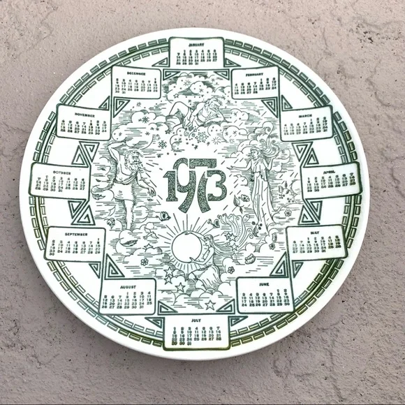 Dining | 1973 Calendar Serving Plate Mount Clemens China | Poshmark